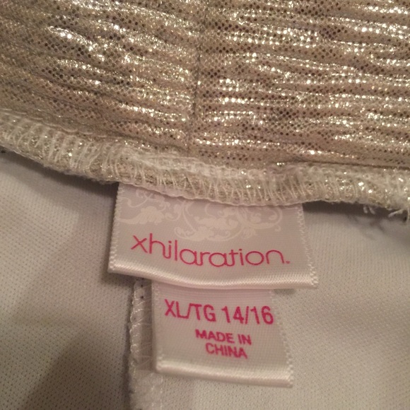 26 waist skater skirt lined silver crinkle - Picture 5 of 8